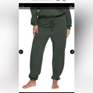 NWOT SKIMS Cotton Fleece Joggers in SOLD OUT Spruce Size S